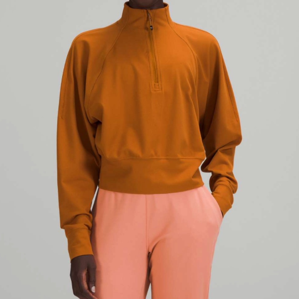 Lululemon Ready to Rulu Half-Zip Pullover Butternut Brown Size 6